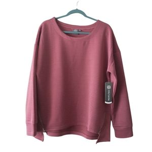 Daisy Fuentes Fit XL Horizontal Ribbed Sweater